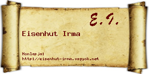 Eisenhut Irma névjegykártya