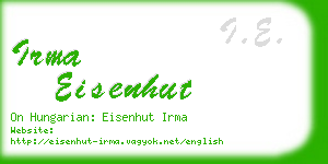 irma eisenhut business card